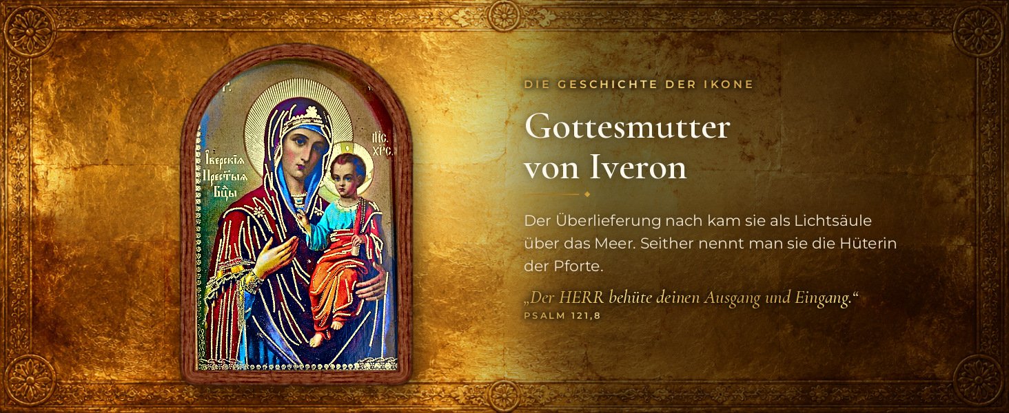 Hausaltar mit Öllämpchen, Gottesmutter von Iveron: Die Geschichte der Ikone