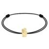 misticSparks Schutzengel-Armband für Kinder mit betendem Engel aus Gold 585 an schwarzer Kordel
