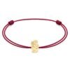 misticSparks Schutzengel-Armband für Kinder mit betendem Engel aus Gold 585 an weinroter Kordel