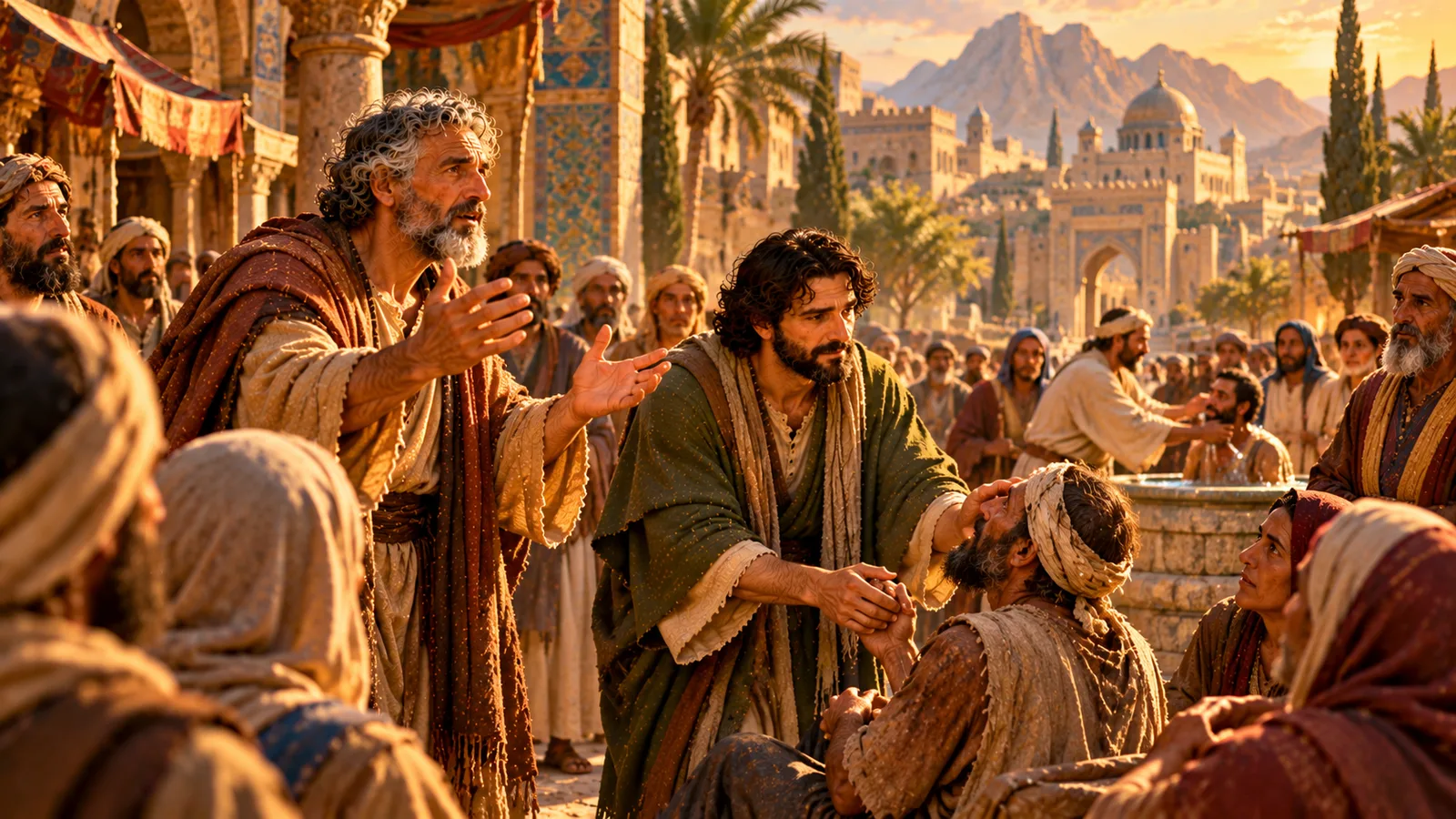 Simon und Judas Thaddäus: die Apostel mit dem schweren Namen 3 Die Apostel Simon und Judas Thaddäus predigen auf einem orientalischen Markt