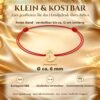 Taufarmband Baby Echtgold mit Kreuz am roten Band – Goldarmband zur Taufe für Mädchen und Jungen 10 Taufarmband Baby rund, klein und kostbar, ca. 6 mm
