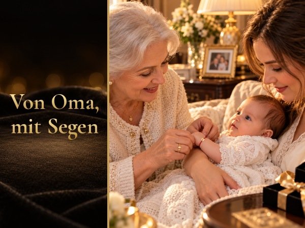 Taufarmband Baby Echtgold mit Kreuz am roten Band – Goldarmband zur Taufe für Mädchen und Jungen 26 Taufarmband rund Echtgold 585 – Von Oma, mit Segen